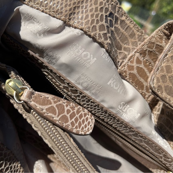 Michael Kors Tan Python Leather Double Handle Bag EUC - Picture 13 of 14